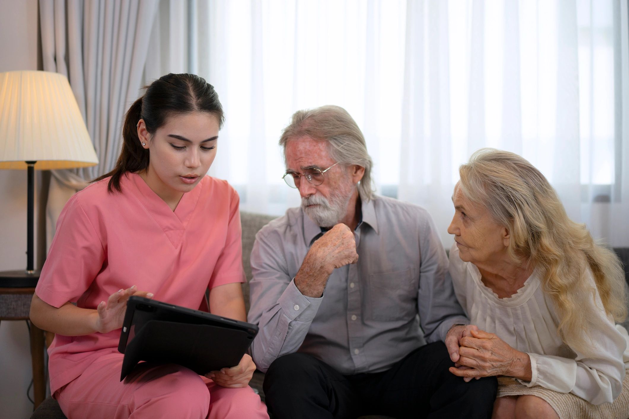 Doctor reviewing fertility treatment information with a patient